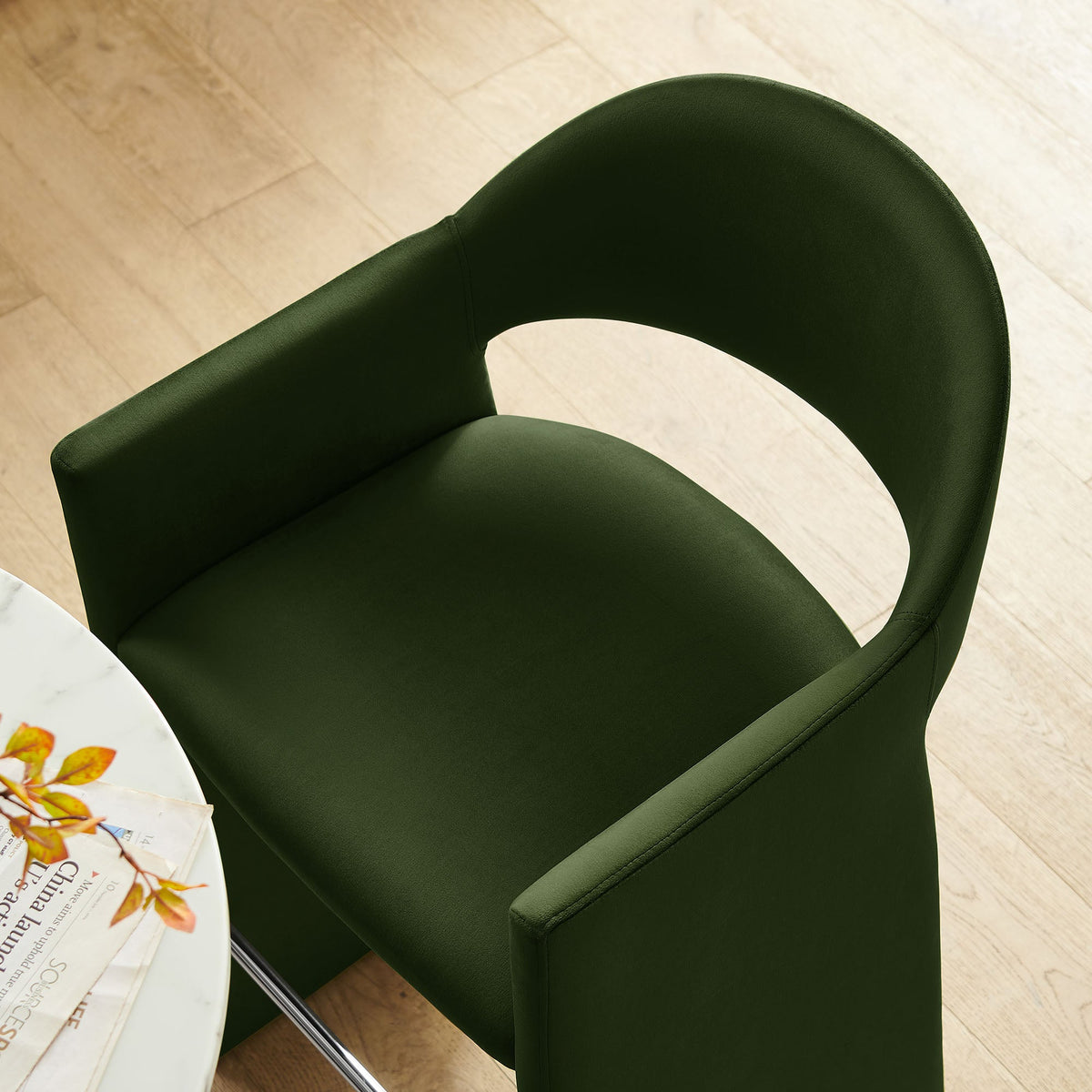 Talia 41 Inch Performance Velvet Bar Stool