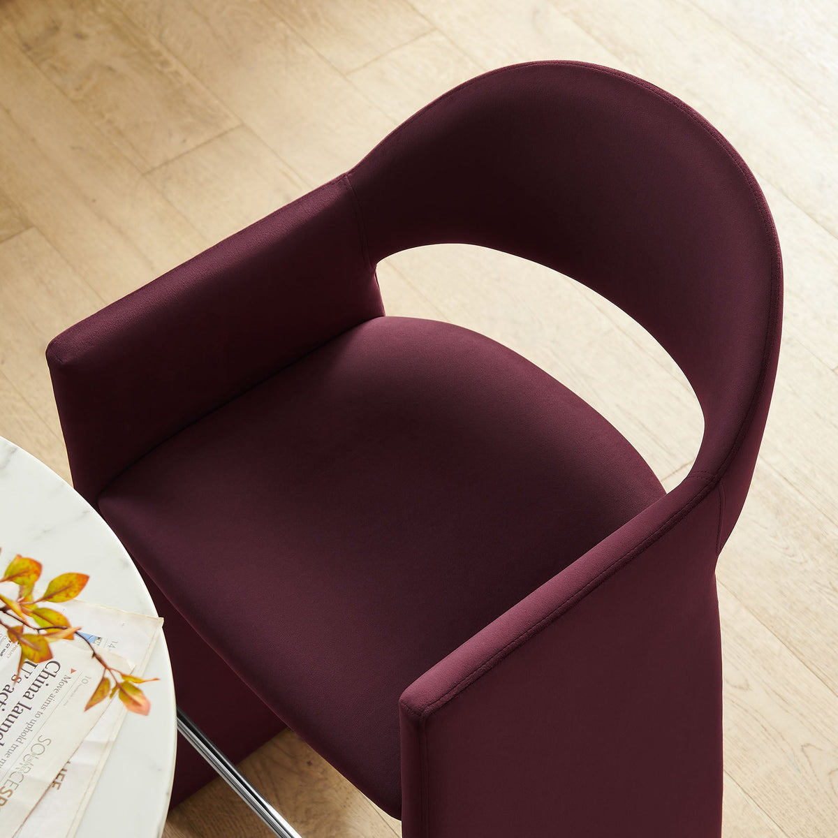 Talia 41 Inch Performance Velvet Bar Stool