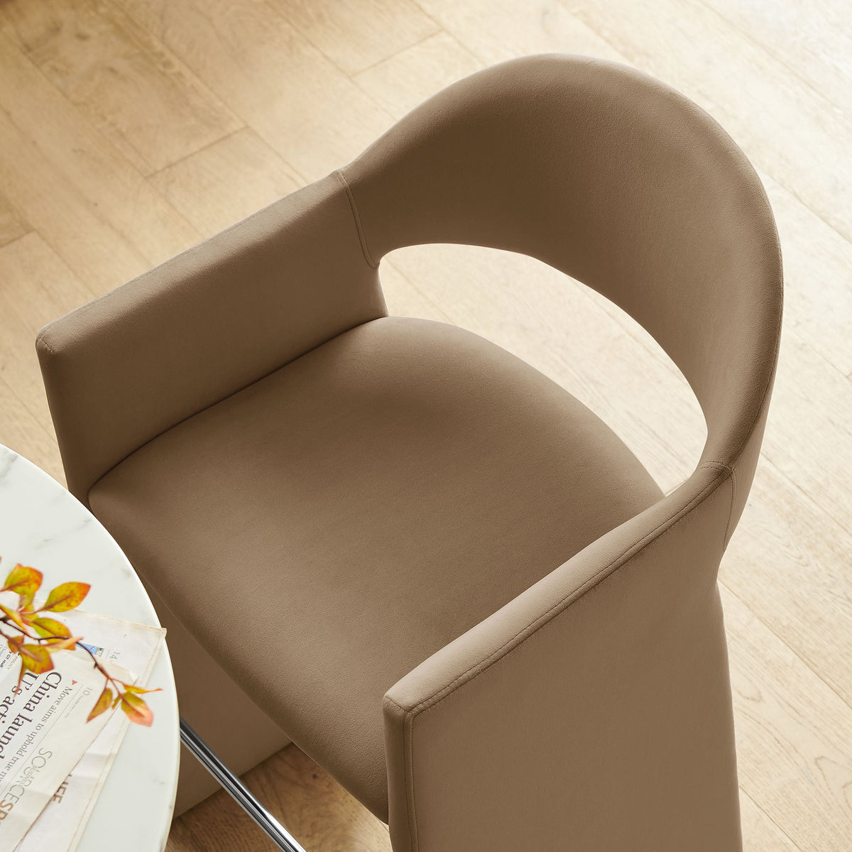 Talia 41 Inch Performance Velvet Bar Stool