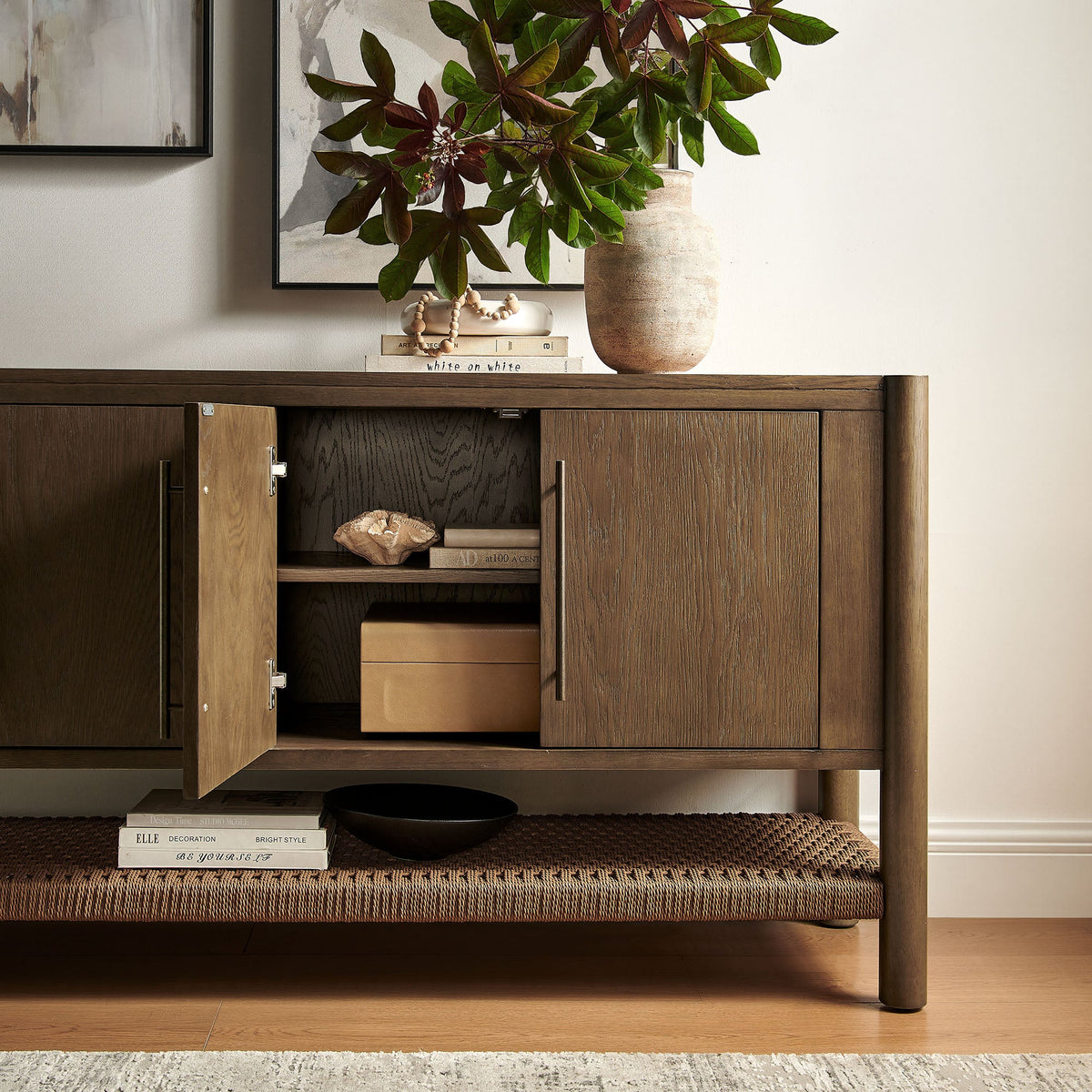 Taschen 4-Door Wood Sideboard Cabinet