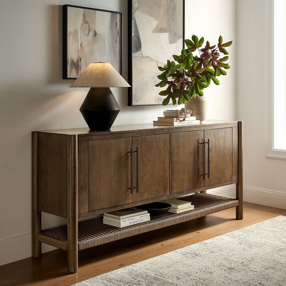 Taschen 4-Door Wood Sideboard Cabinet