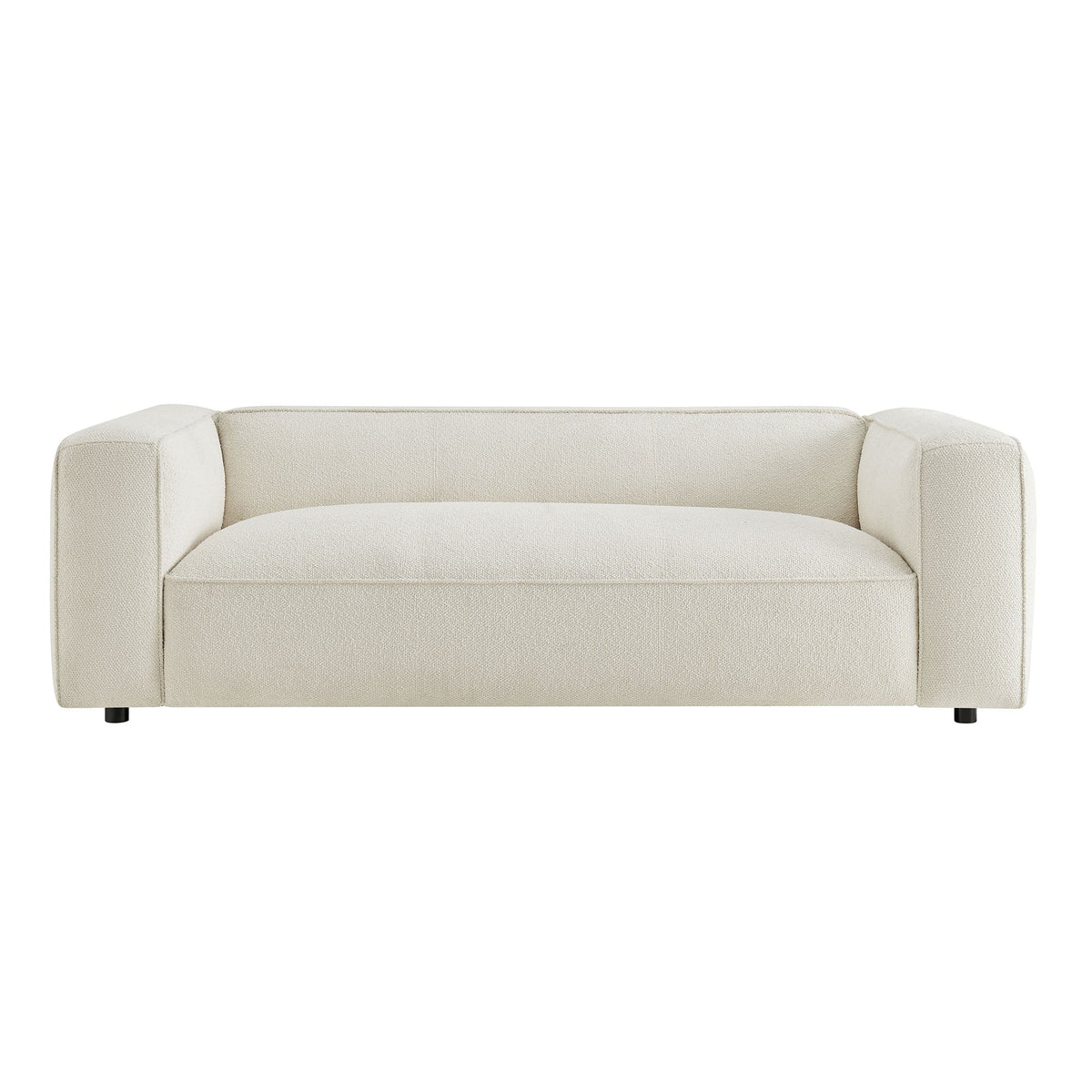 Auren 88 Inch Lattice Bouclé Upholstered Sofa
