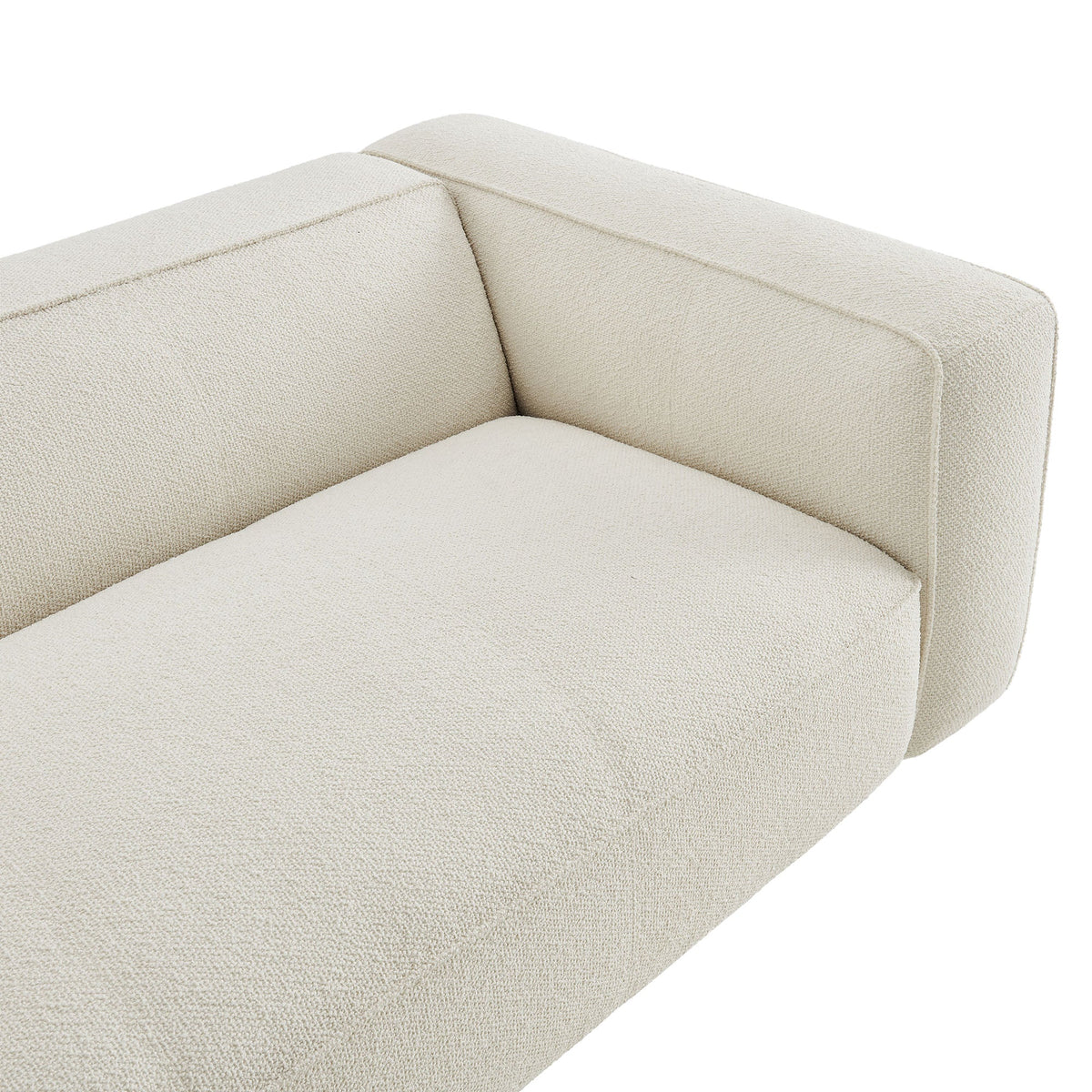 Auren 88 Inch Lattice Bouclé Upholstered Sofa