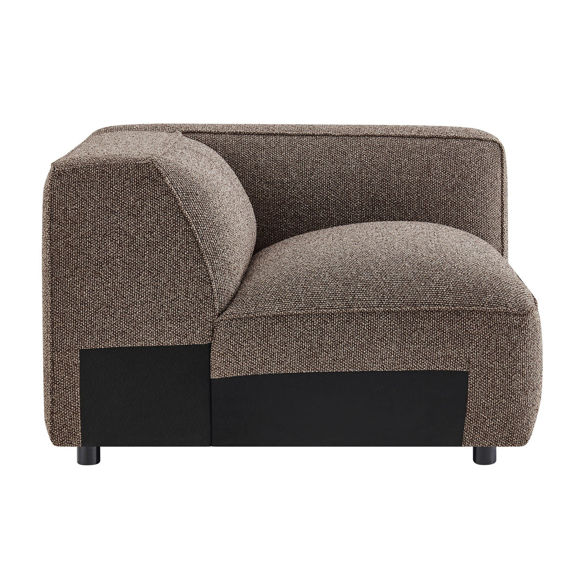 Auren Lattice Bouclé Upholstered Modular Right-Facing Arm Chair