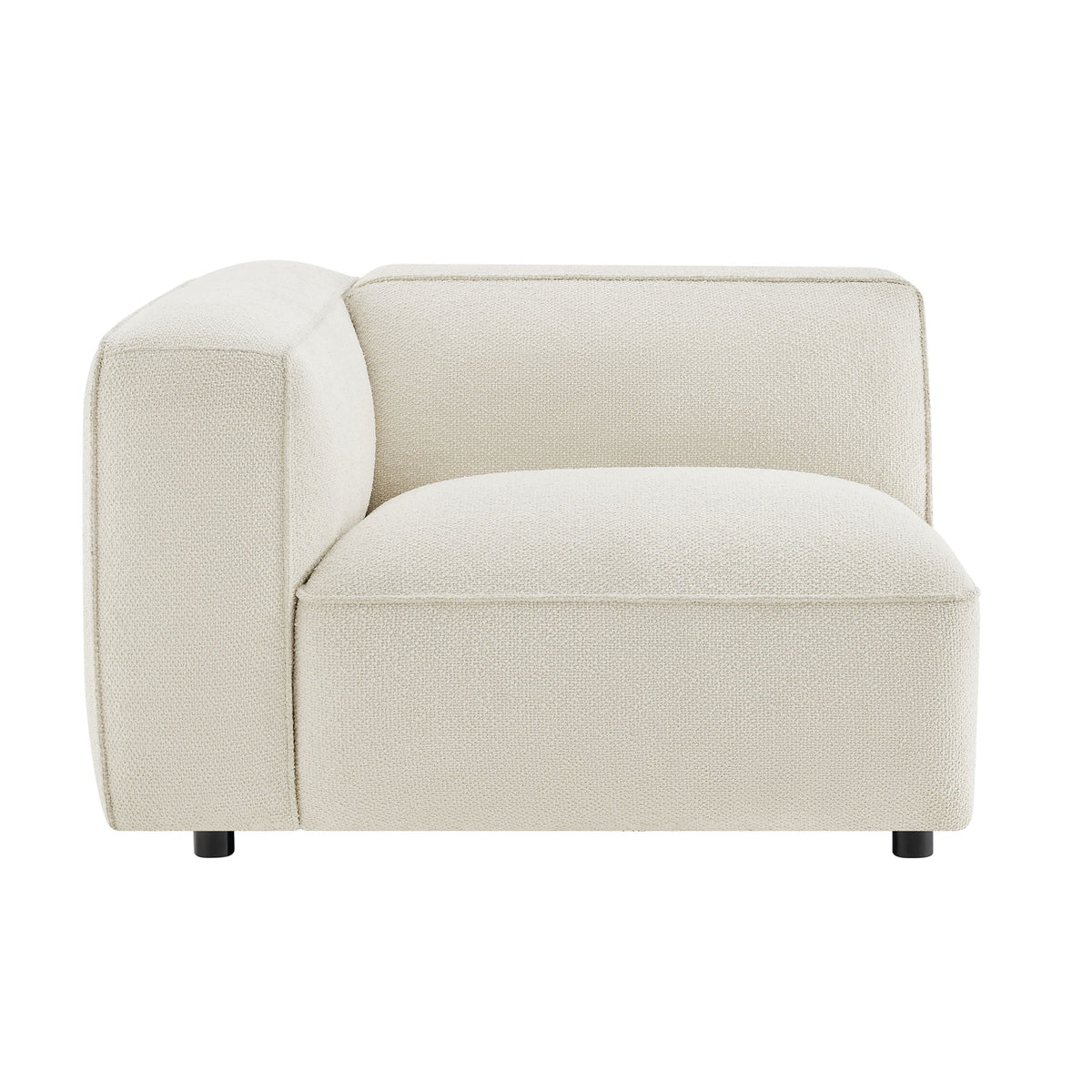 Auren Lattice Bouclé Upholstered Modular Left-Facing Arm Chair