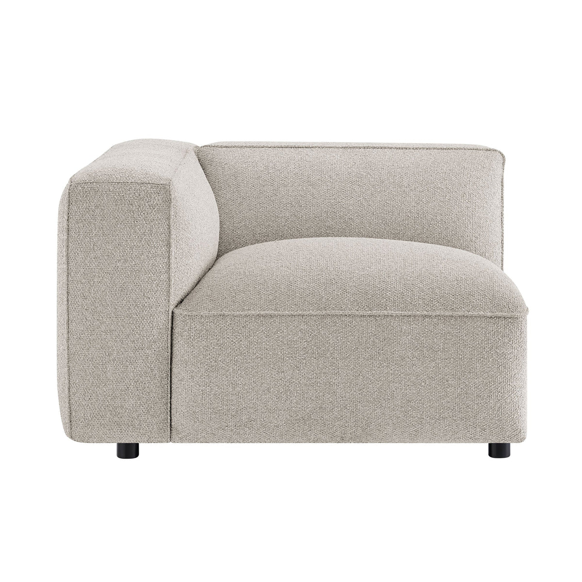 Auren Lattice Bouclé Upholstered Modular Left-Facing Arm Chair