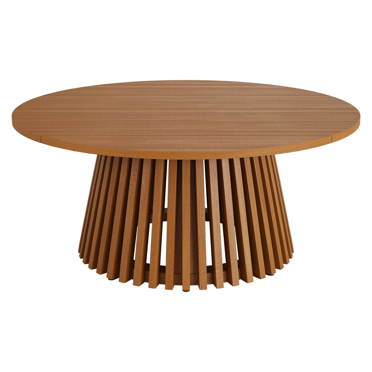 Lane 39 Inch Round Outdoor Teak Wood Coffee Table