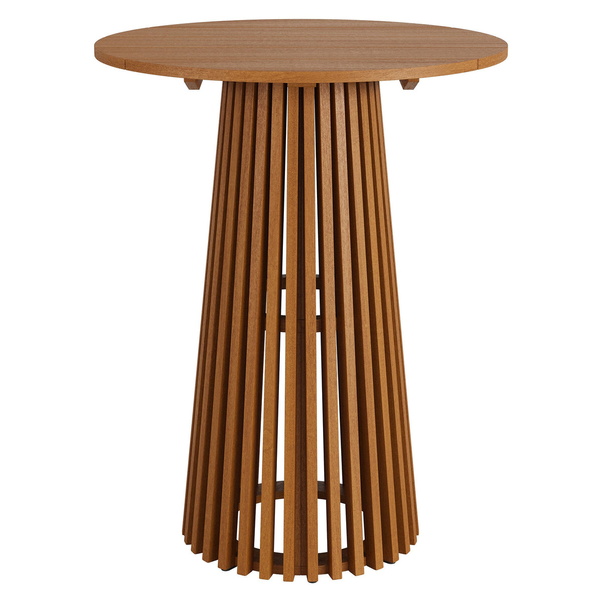 Lane 31 Inch Round Outdoor Teak Wood Bar Table
