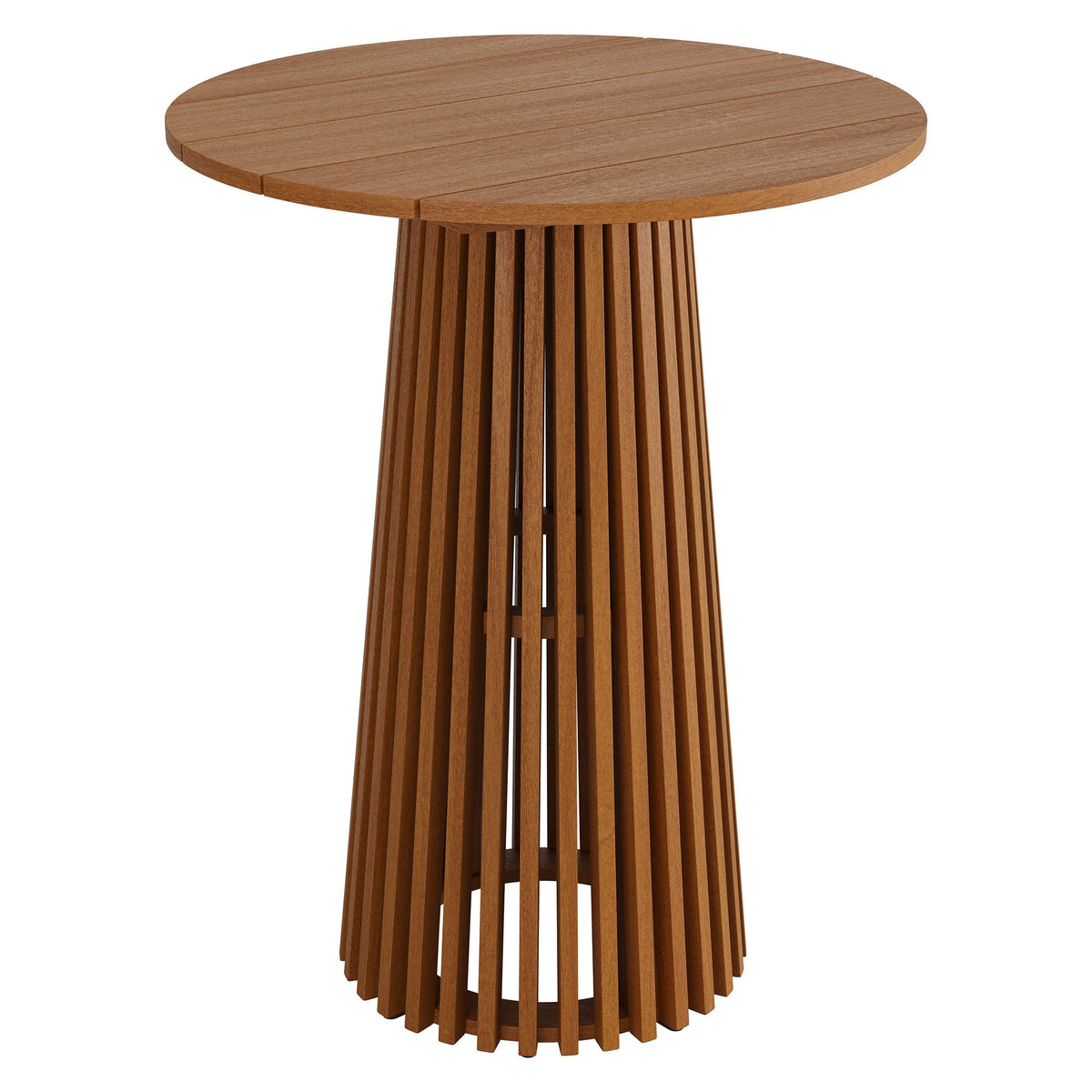 Lane 31 Inch Round Outdoor Teak Wood Bar Table