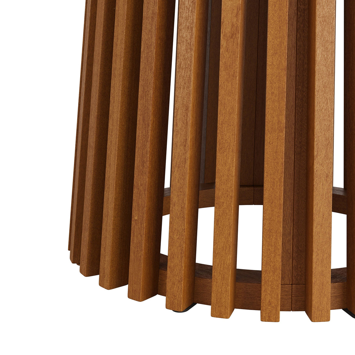 Lane 35 Inch Round Outdoor Teak Wood Bar Table