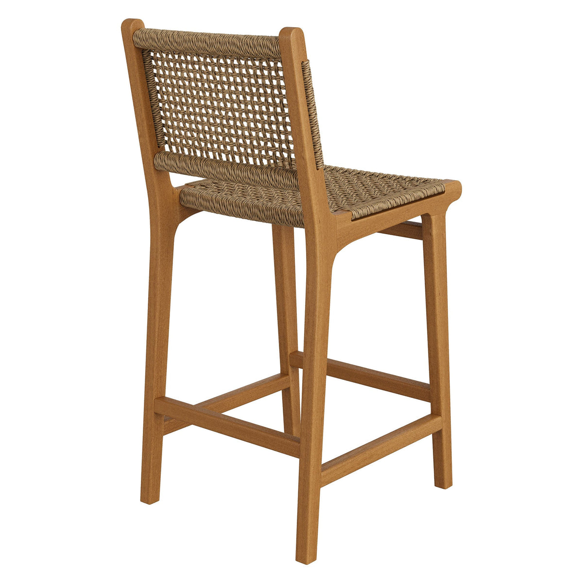 Rowe Outdoor Teak Wood Counter Chairs Set of 2