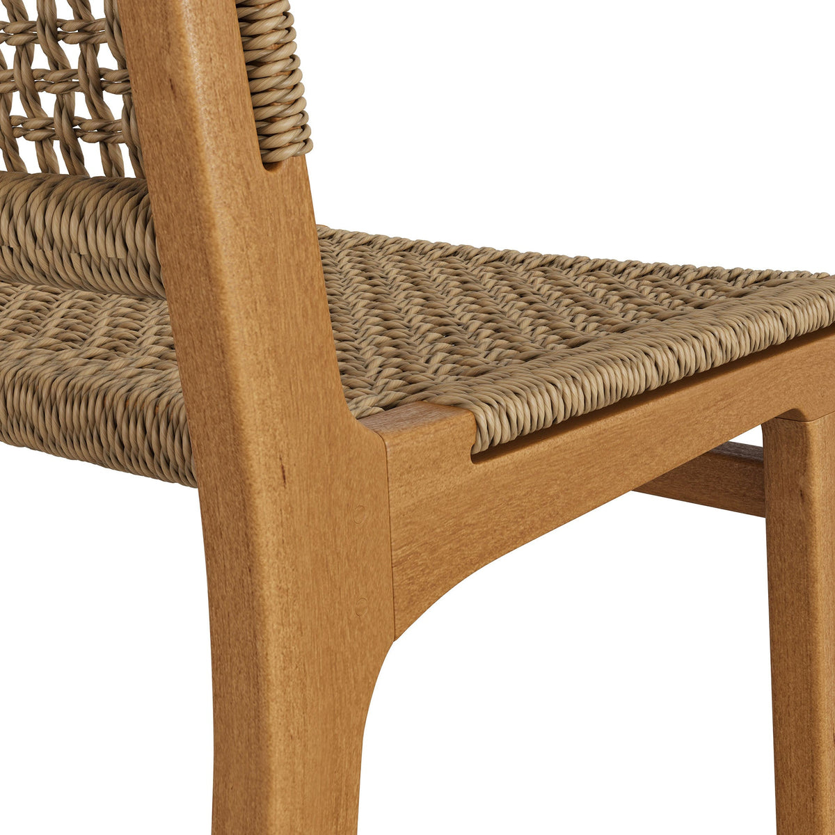 Rowe Outdoor Teak Wood Counter Chairs Set of 2