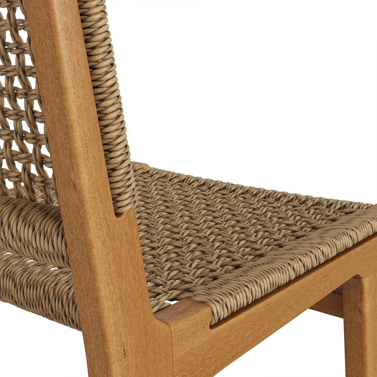 Rowe Outdoor Teak Wood Bar Chairs Set of 2
