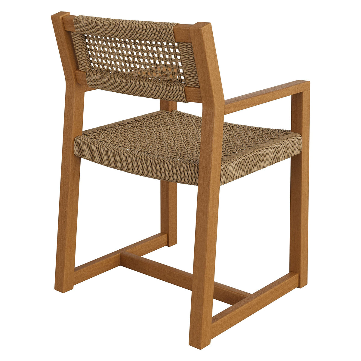 Reed Outdoor Teak Wood Rattan Dining Chair