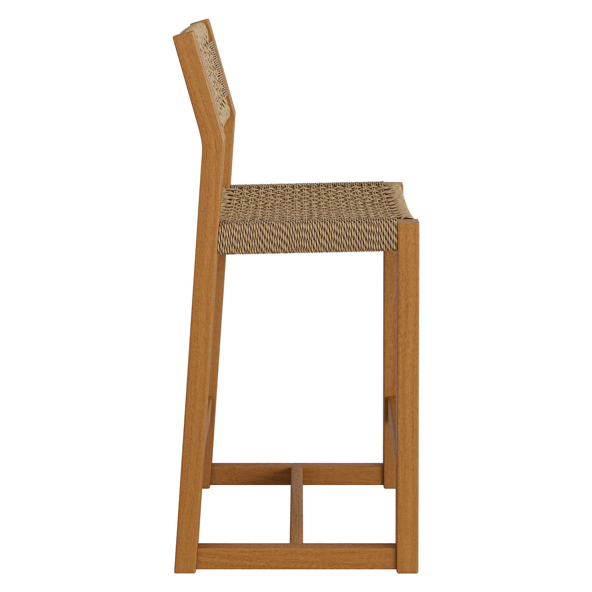 Reed 40 Inch Outdoor Outdoor Teak Wood Counter Stool
