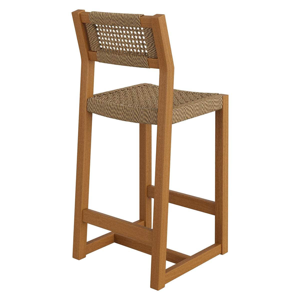 Reed 40 Inch Outdoor Outdoor Teak Wood Counter Stool