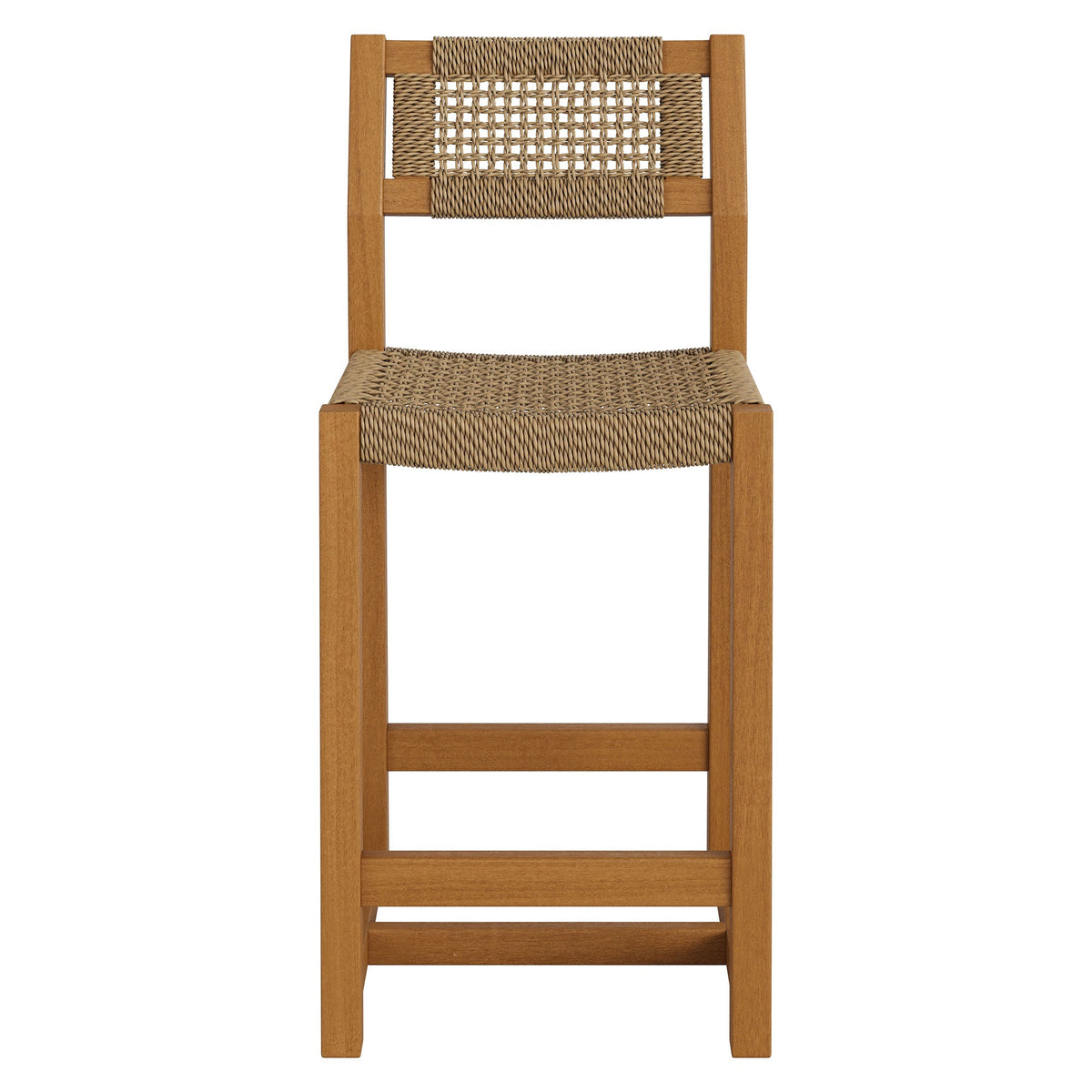 Reed 40 Inch Outdoor Outdoor Teak Wood Counter Stool