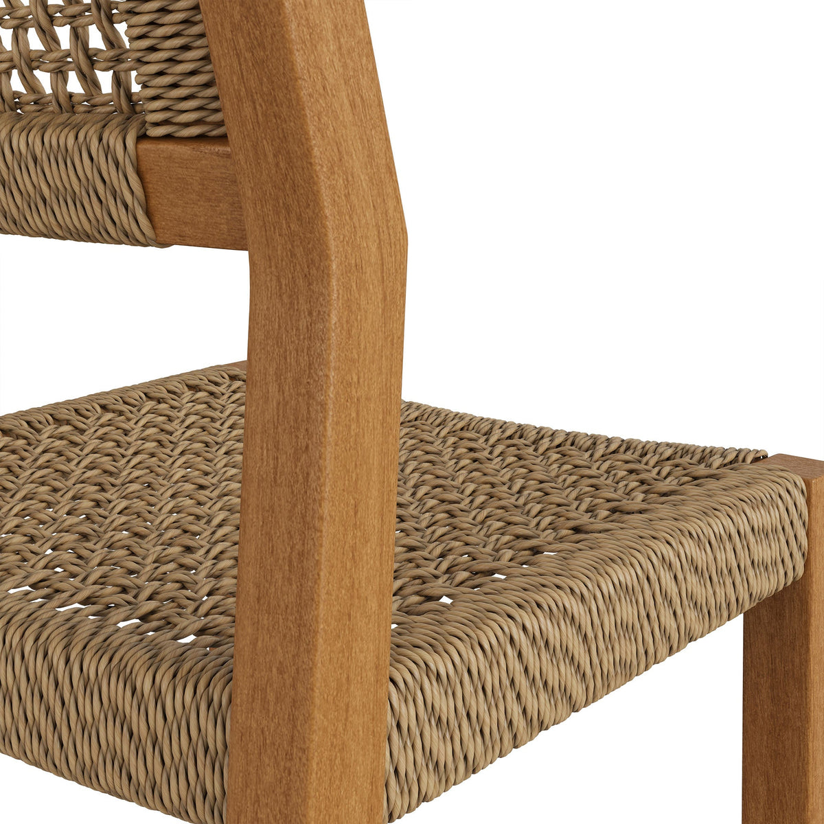 Reed 40 Inch Outdoor Outdoor Teak Wood Counter Stool
