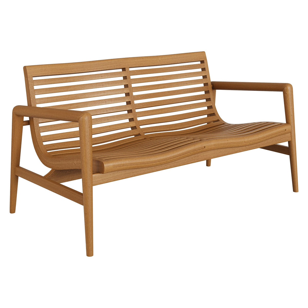Hayden 56 Inch Outdoor Teak Wood Loveseat