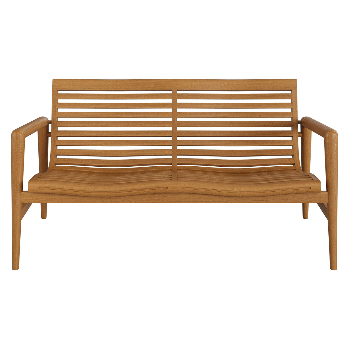 Hayden 56 Inch Outdoor Teak Wood Loveseat