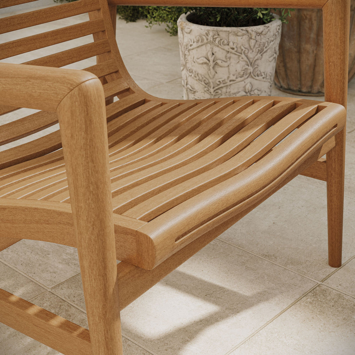 Hayden Outdoor Teak Wood Armchair