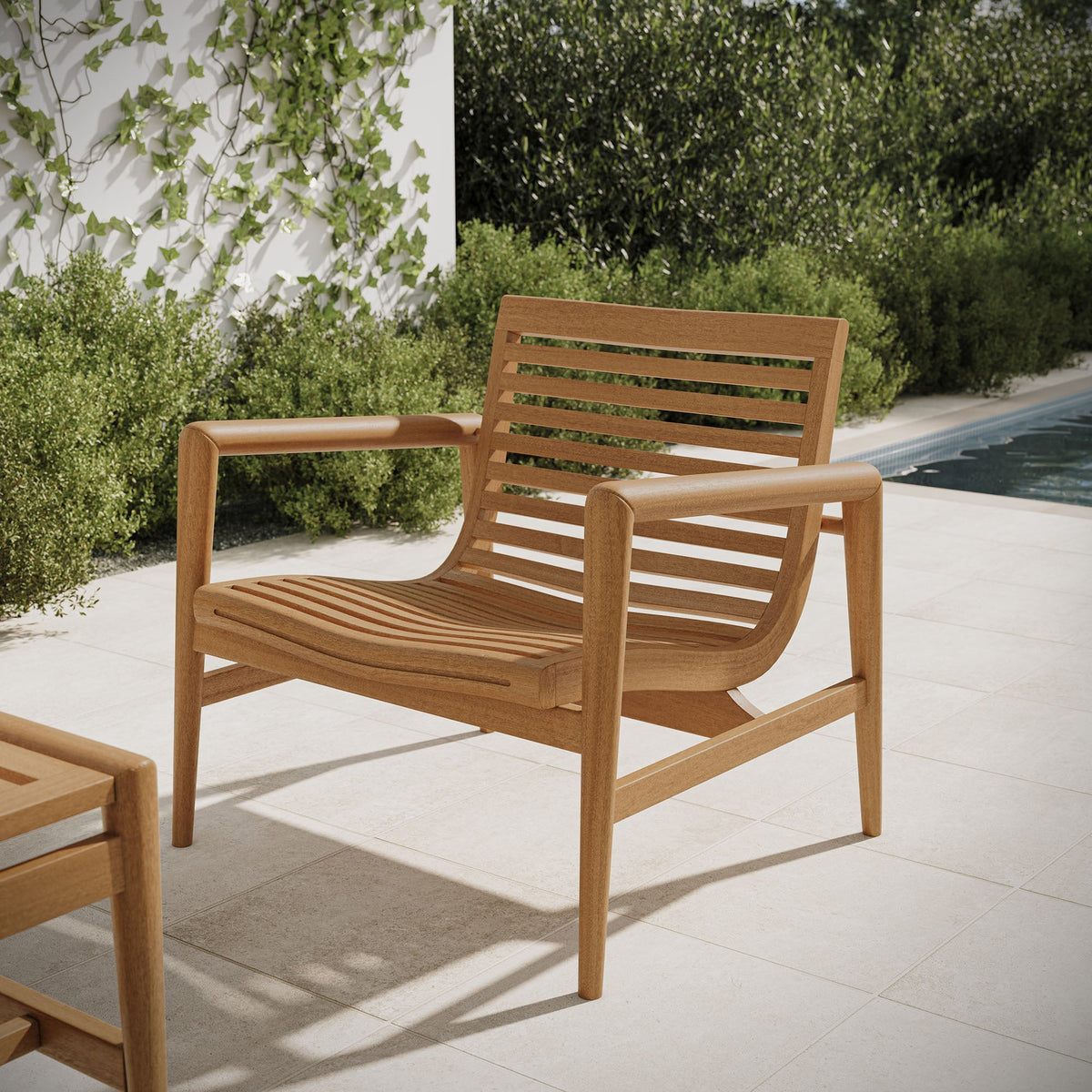 Hayden Outdoor Teak Wood Armchair