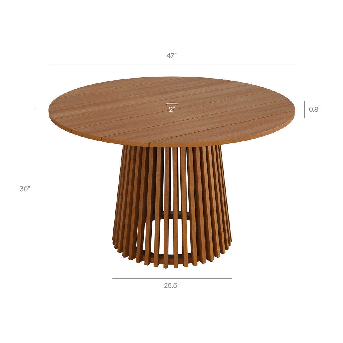 Reed 5-Piece Outdoor Teak Wood Dining Set