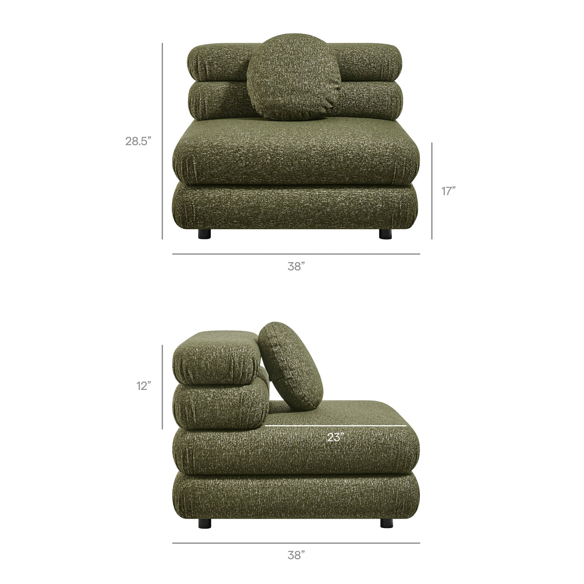 Jubilee 5-Piece Upholstered Modular L-Shaped Sofa Set