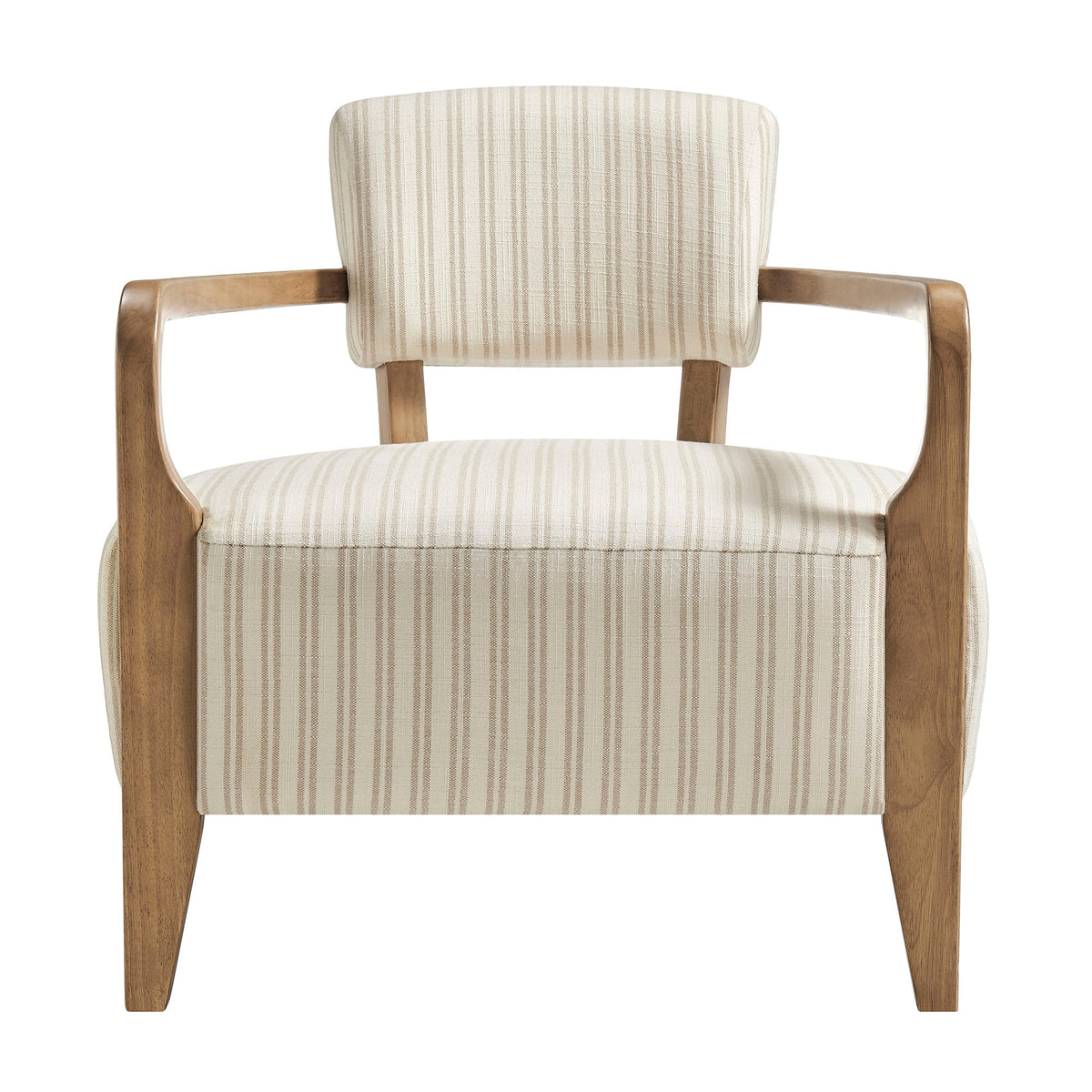 Zinnia Striped Fabric Upholstered Accent Chair