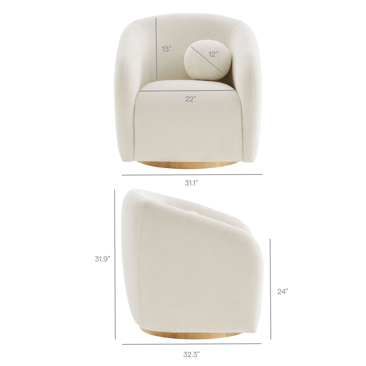 Holland Swivel Armchair