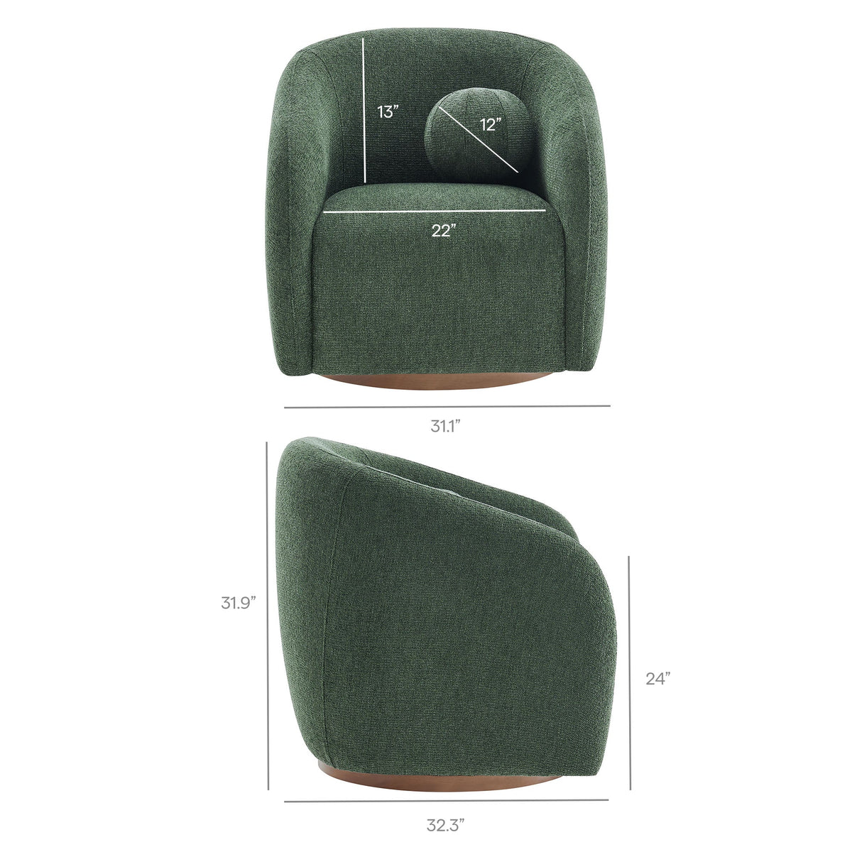 Holland Swivel Armchair