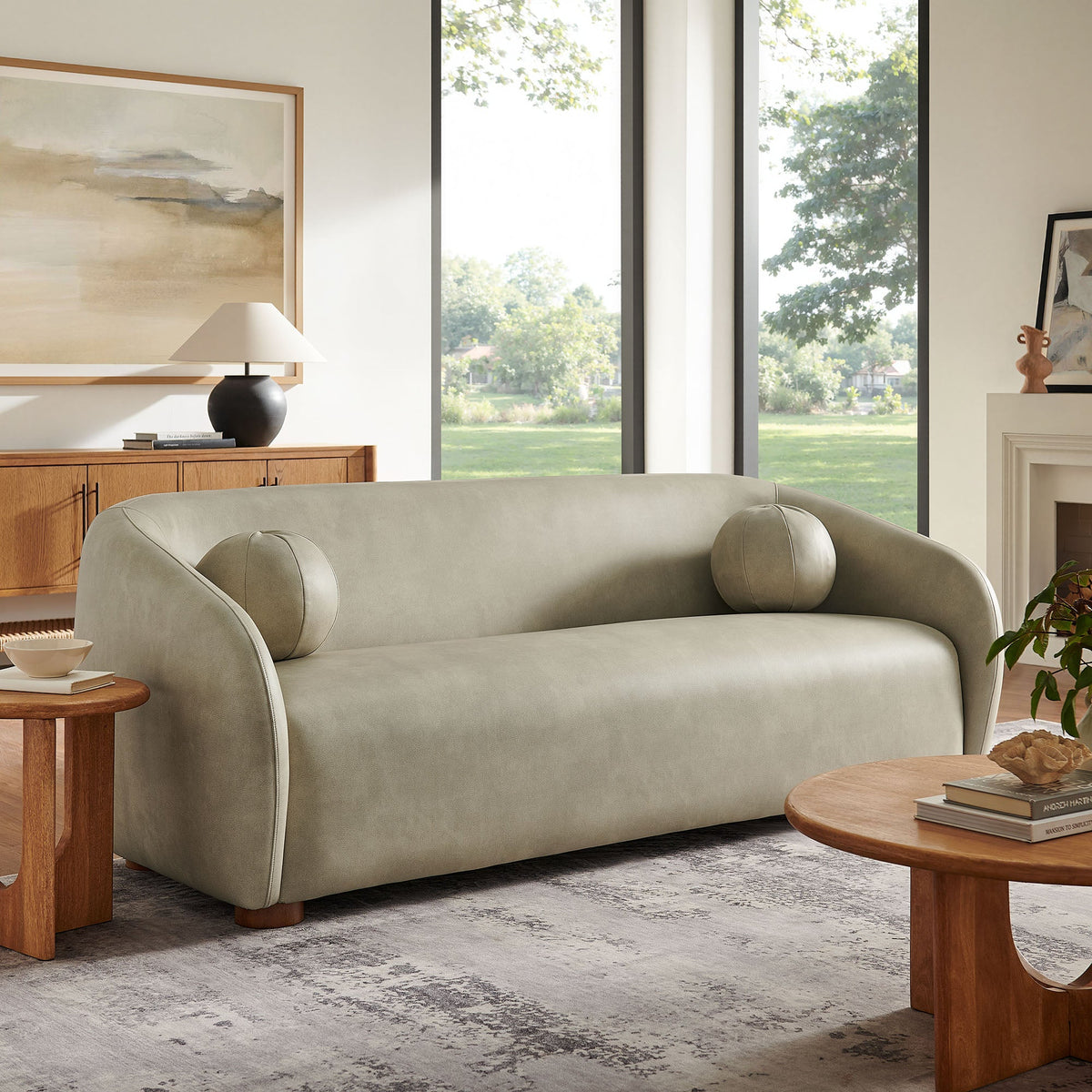 Holland 85" Vegan Leather Sofa