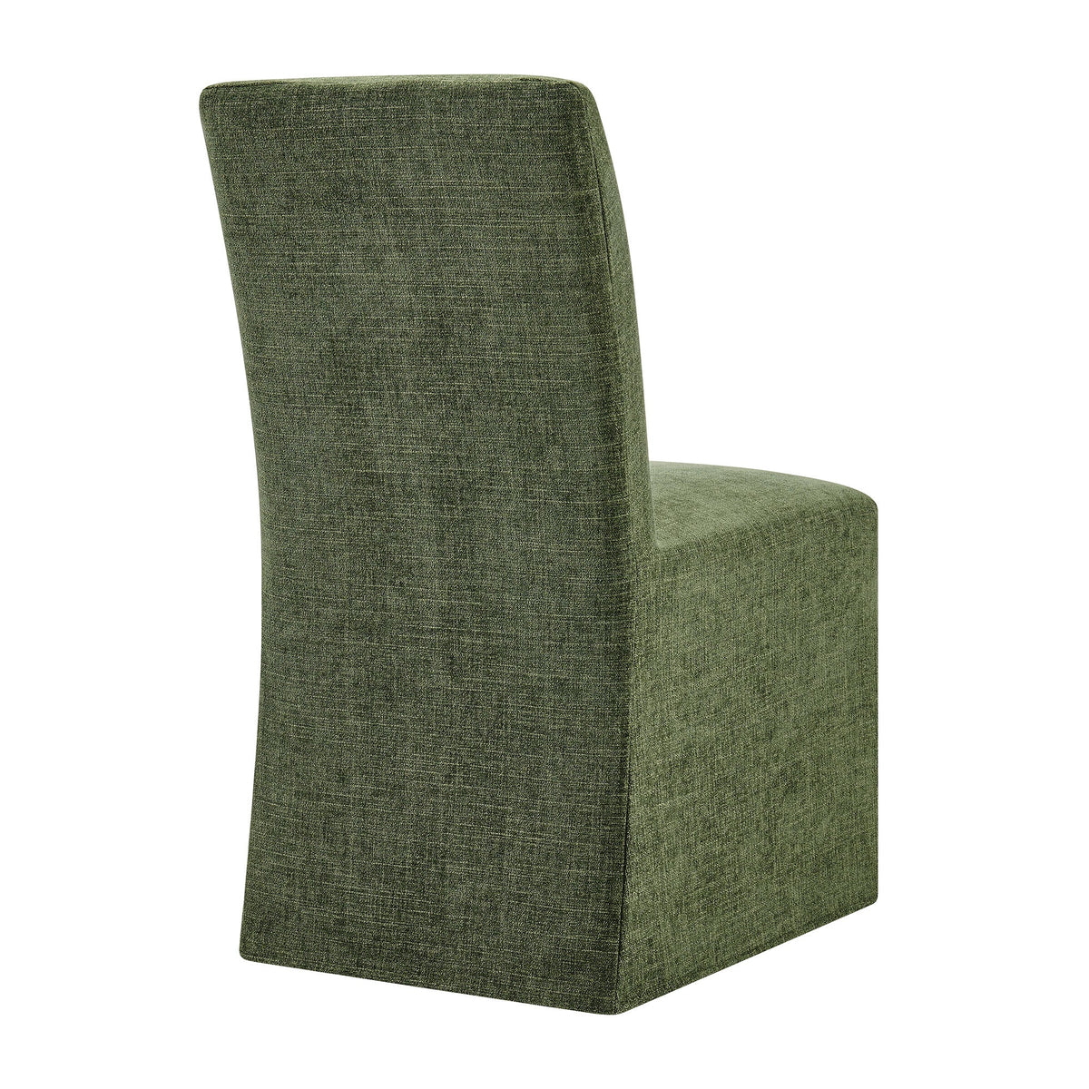 Aster Slub Weave Fabric Slipcovered Dining Chairs Set of 2
