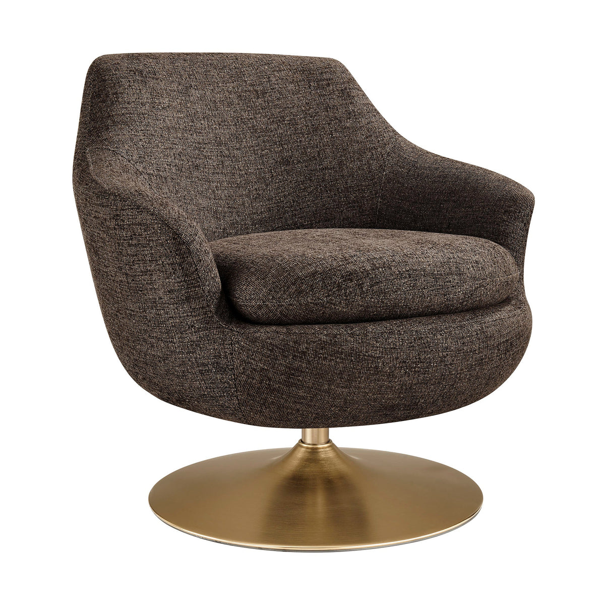 Quimby Melange Chenille Swivel Accent Chair