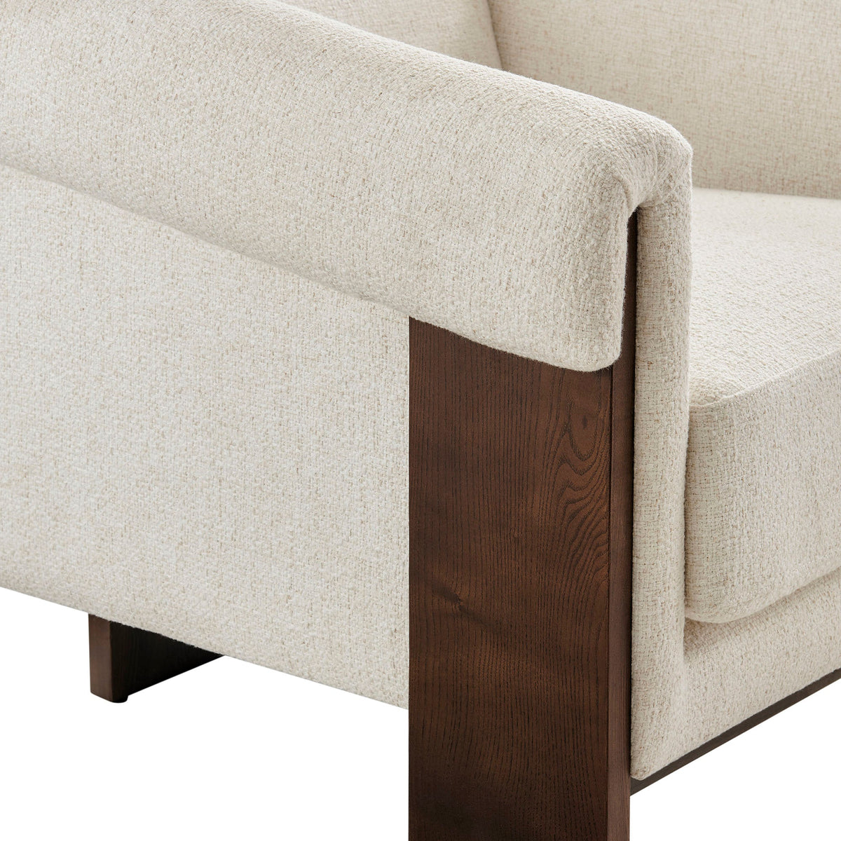 Halbrook Linen Blend Tripod Accent Chair