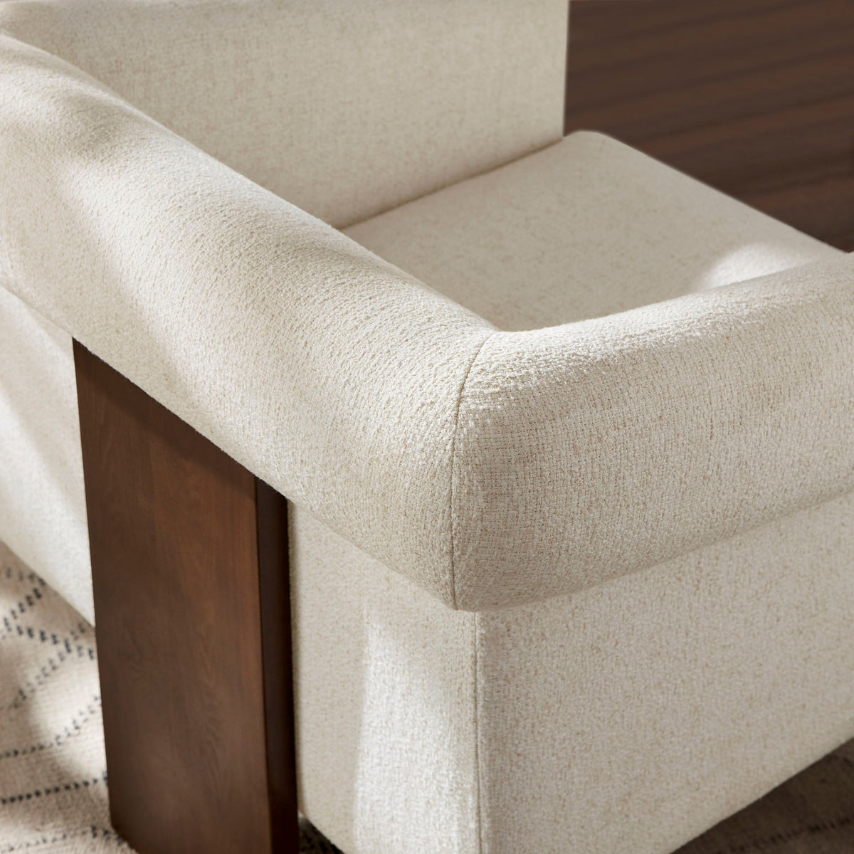 Halbrook Linen Blend Tripod Accent Chair