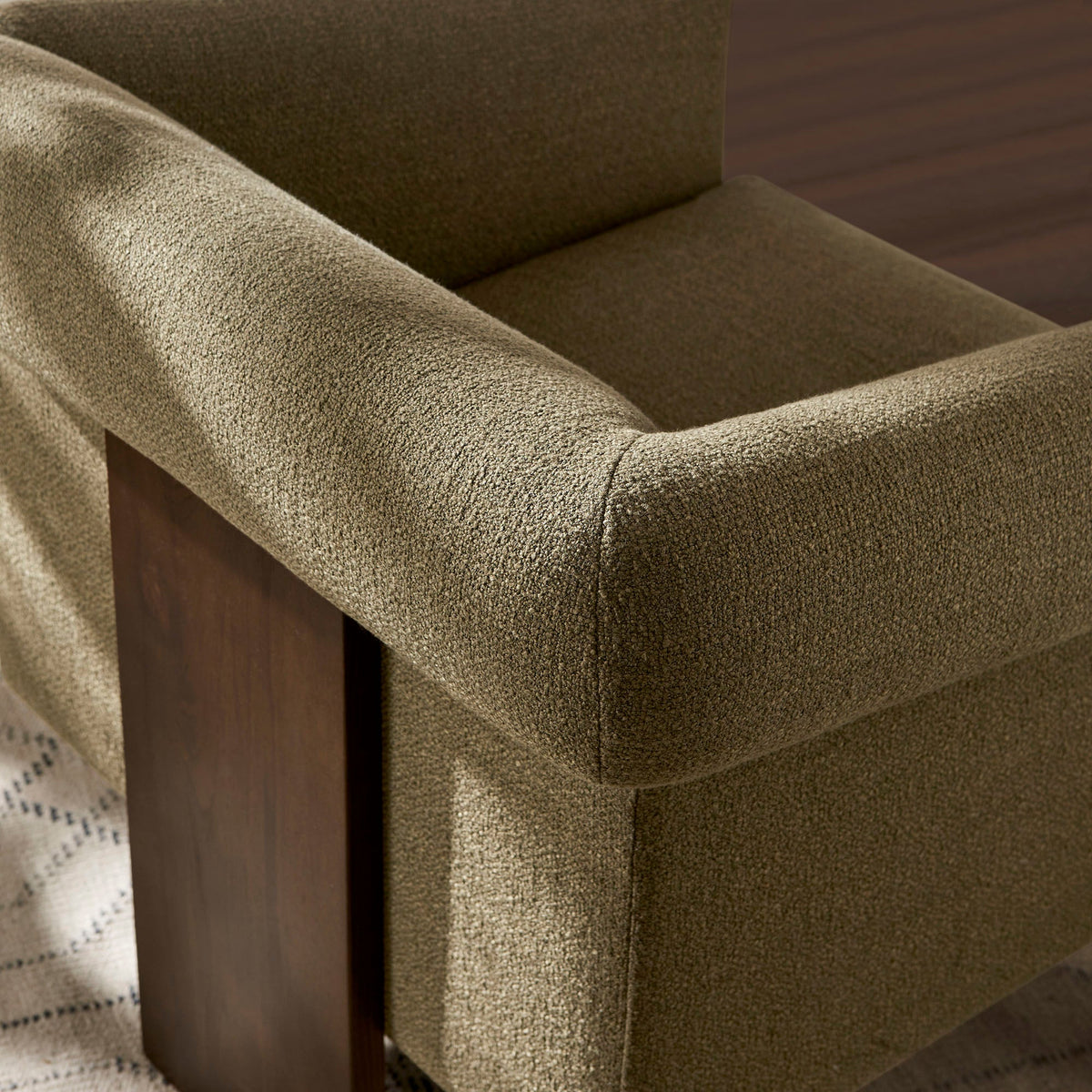 Halbrook Linen Blend Tripod Accent Chair