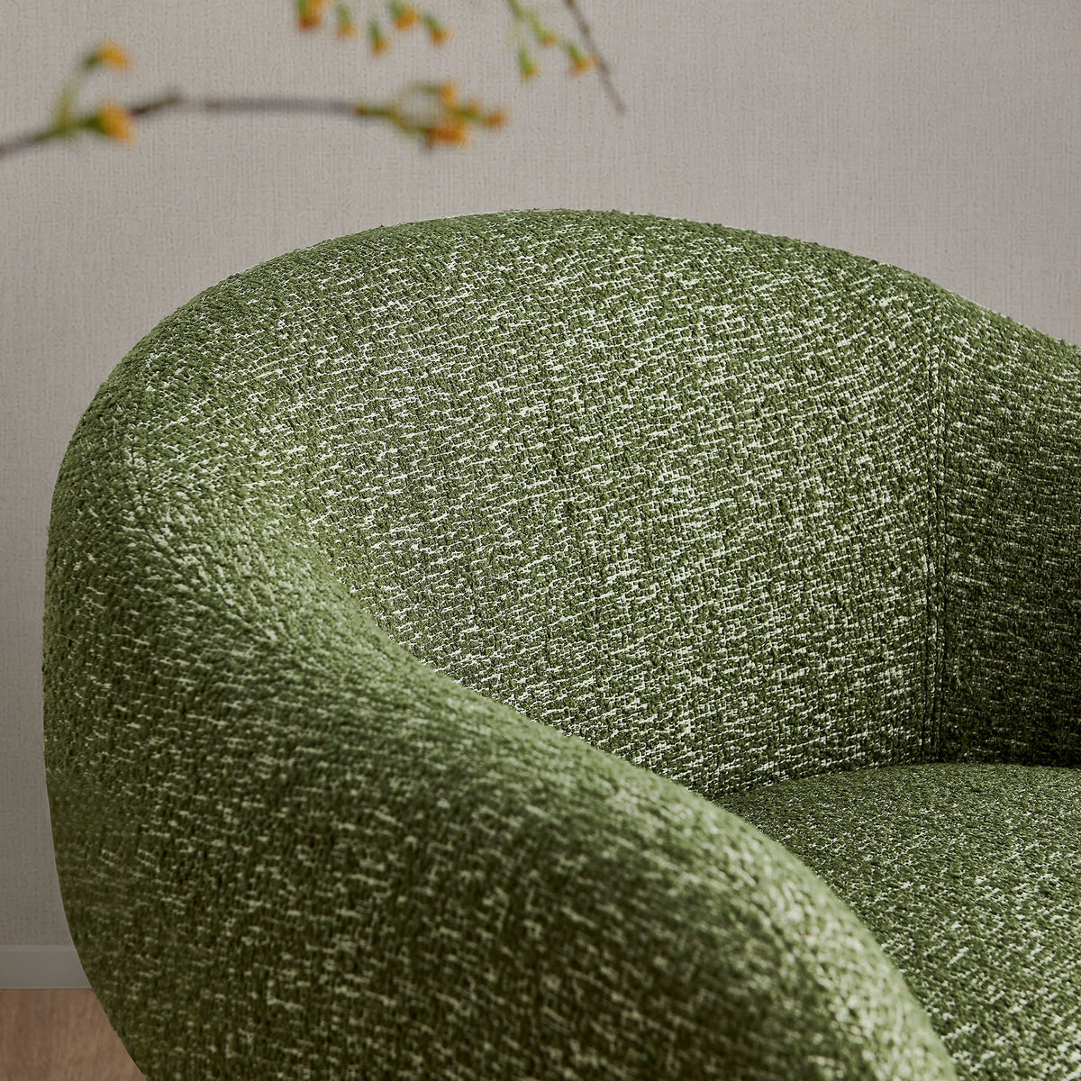 Selby Textured Woven Fabric Swivel Accent Chair