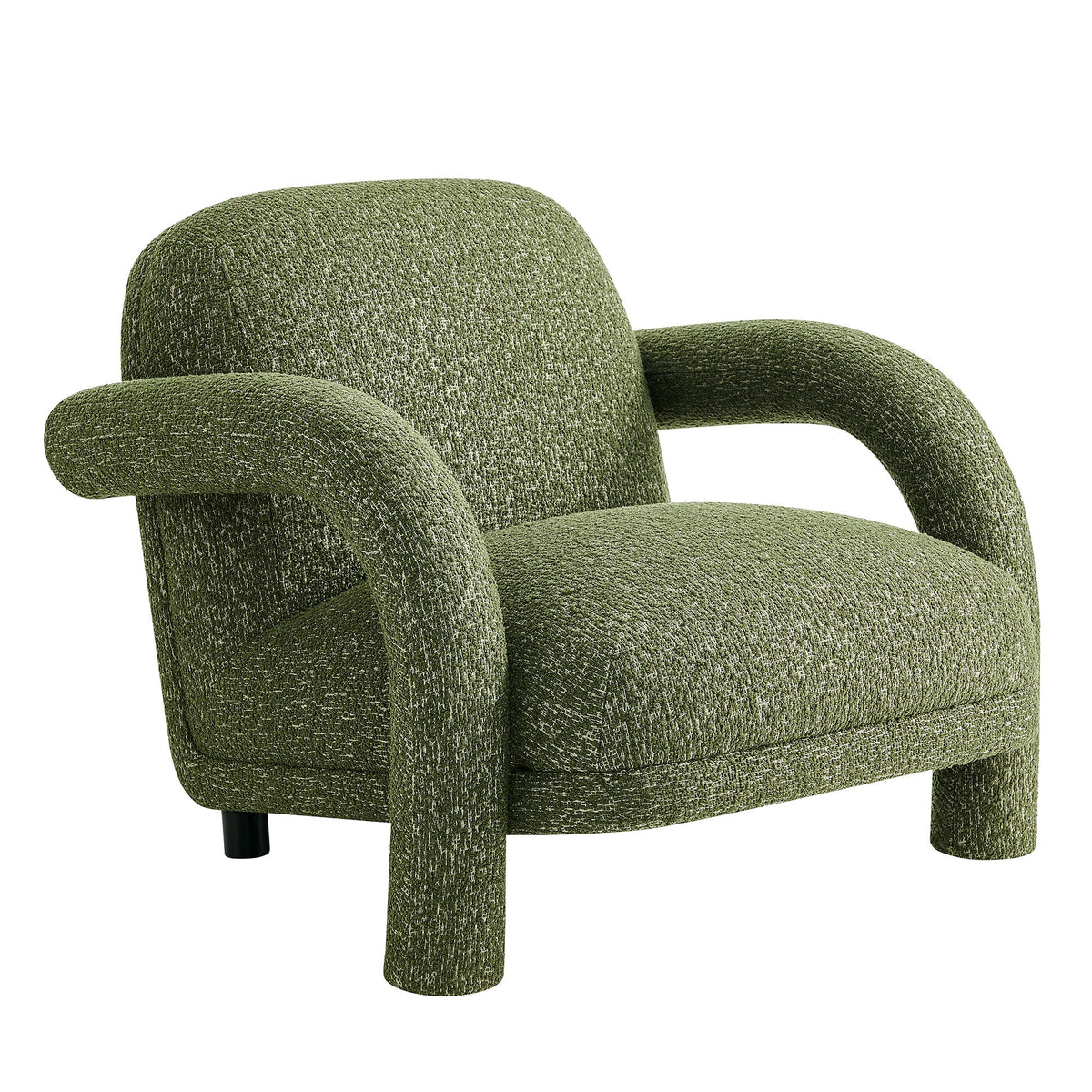 Ferris Textured Woven Fabric Lounge Chair