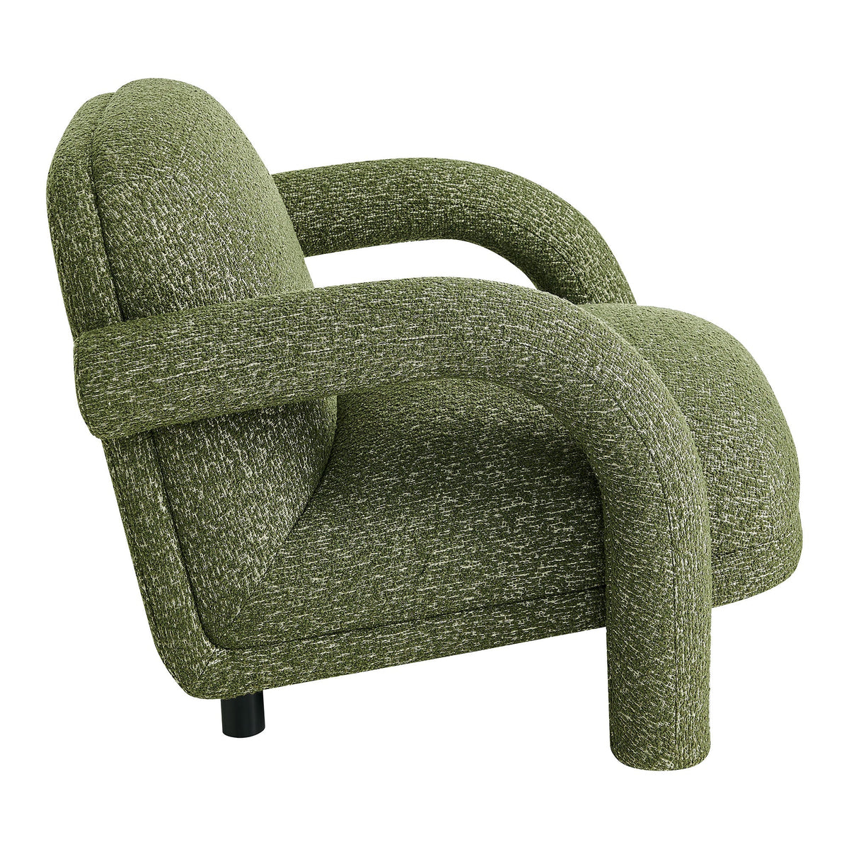 Ferris Textured Woven Fabric Lounge Chair