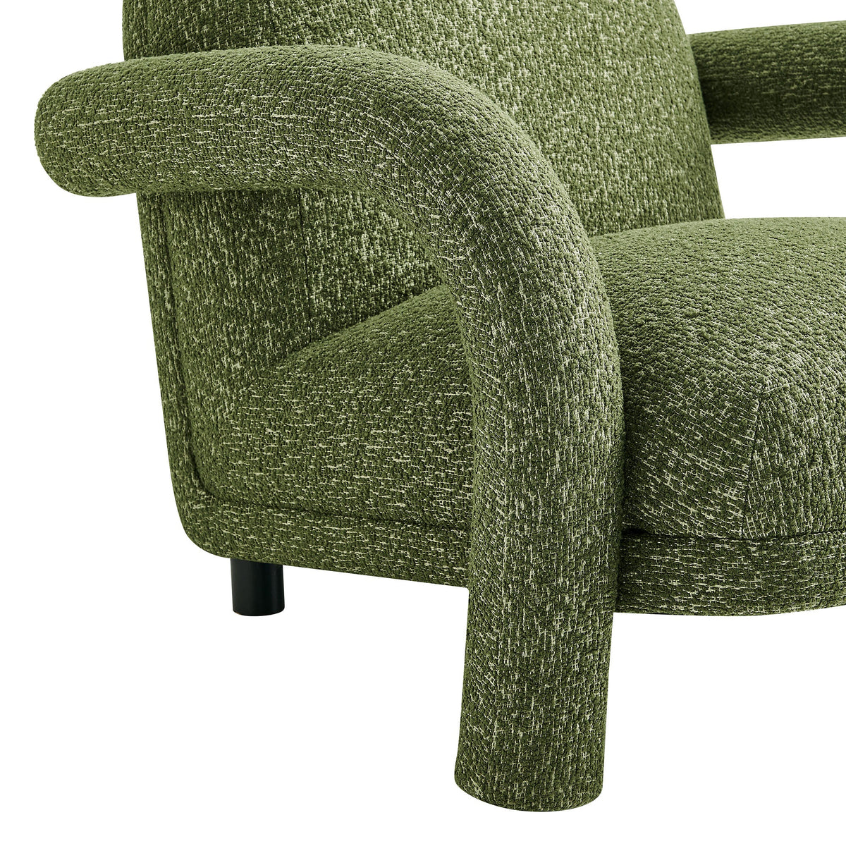 Ferris Textured Woven Fabric Lounge Chair