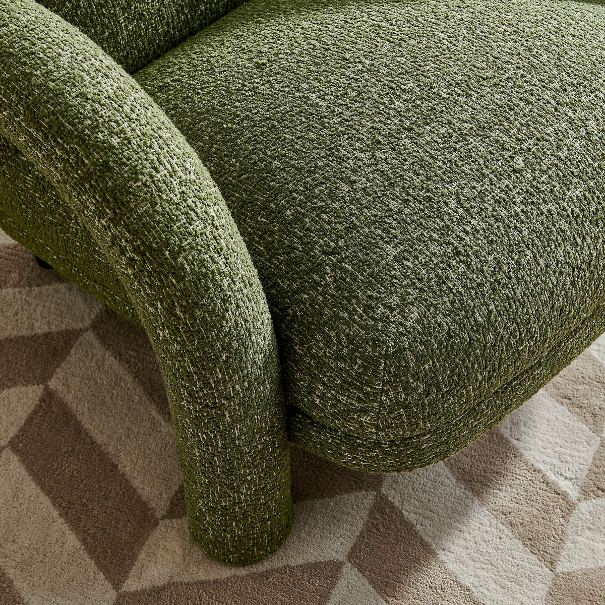 Ferris Textured Woven Fabric Lounge Chair