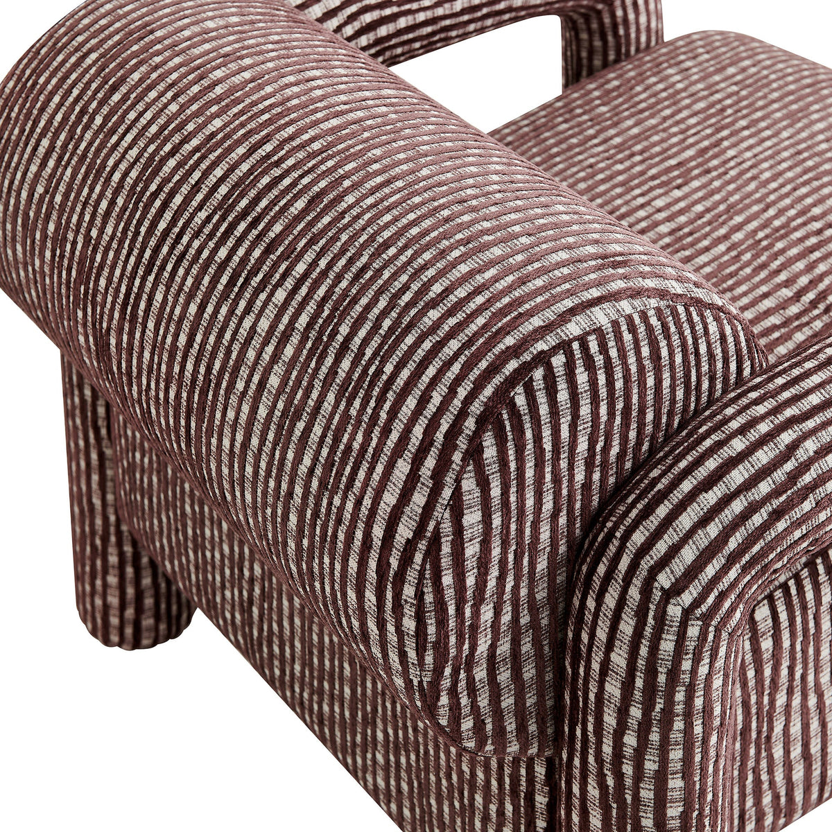 Quill Patterned Woven Fabric Accent Chair