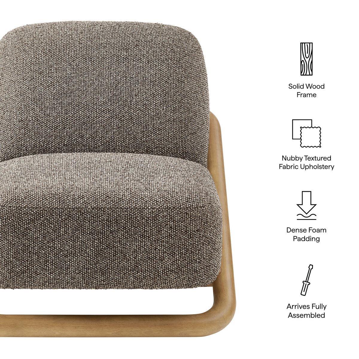 Vander Textured Fabric Accent Chair