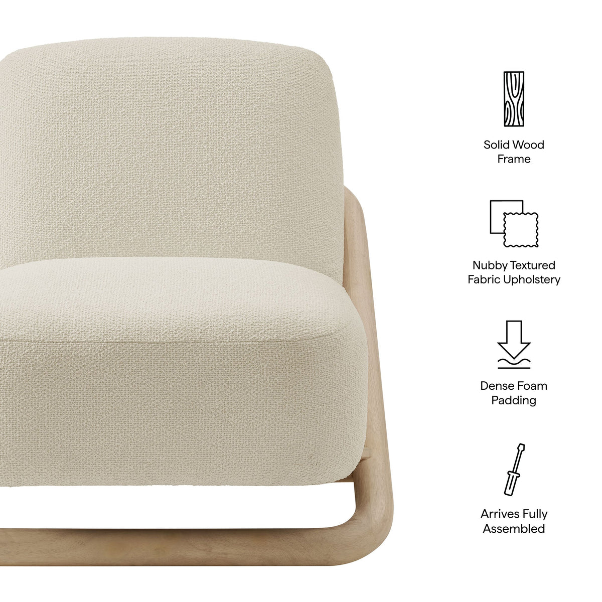 Vander Textured Fabric Accent Chair