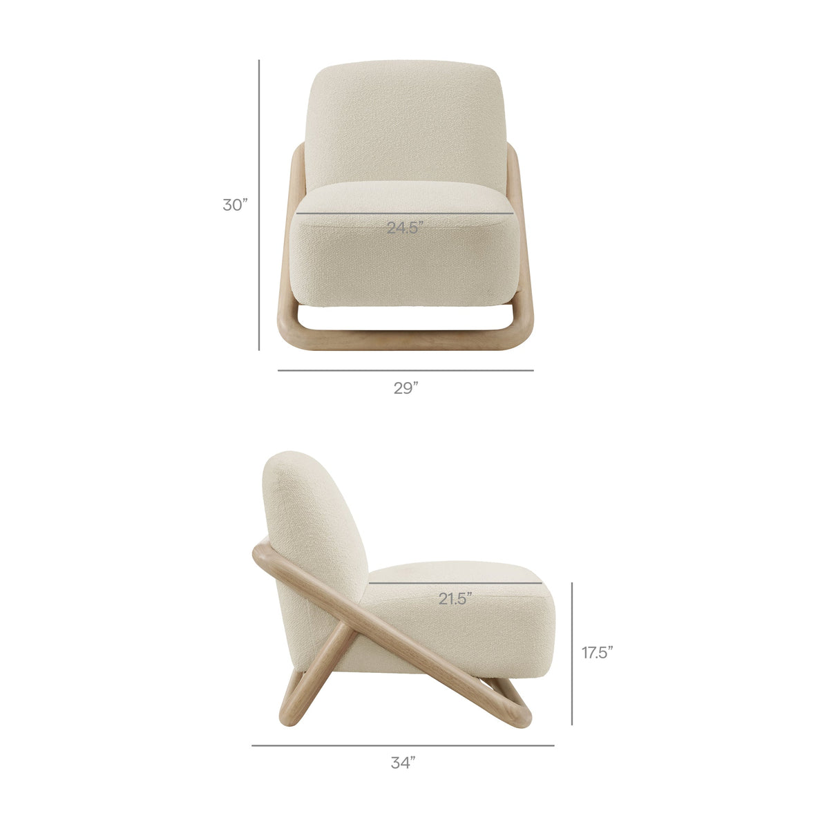 Vander Textured Fabric Accent Chair