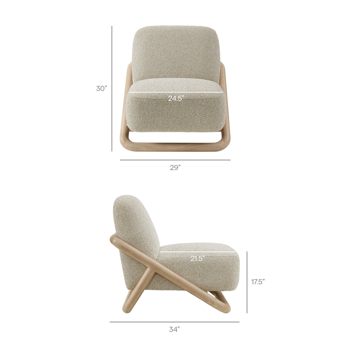 Vander Textured Fabric Accent Chair