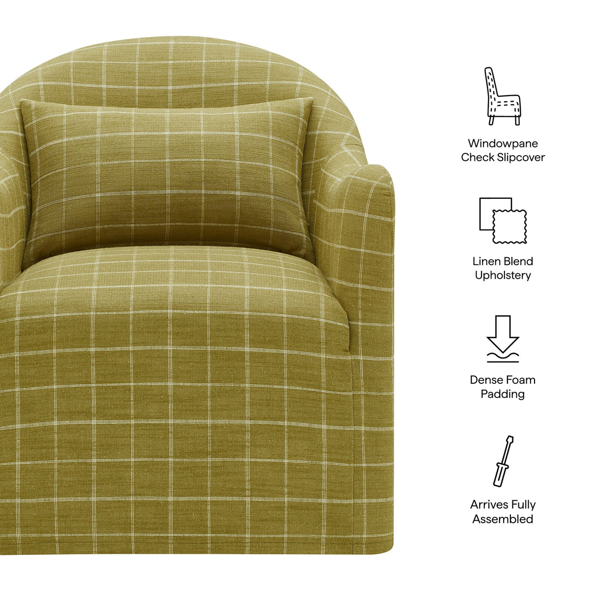 Bardot Linen Blend Accent Chair