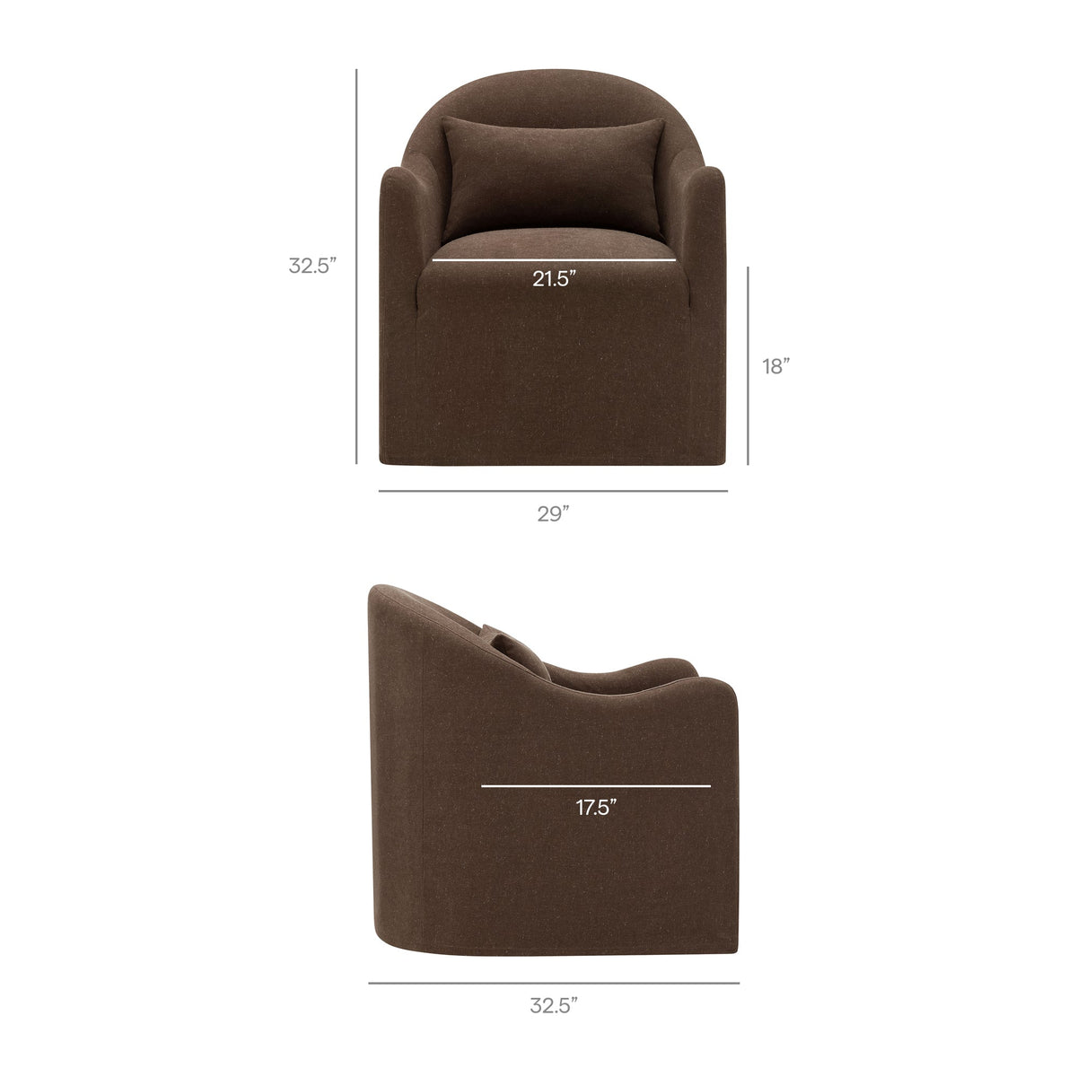 Bardot Linen Blend Accent Chair