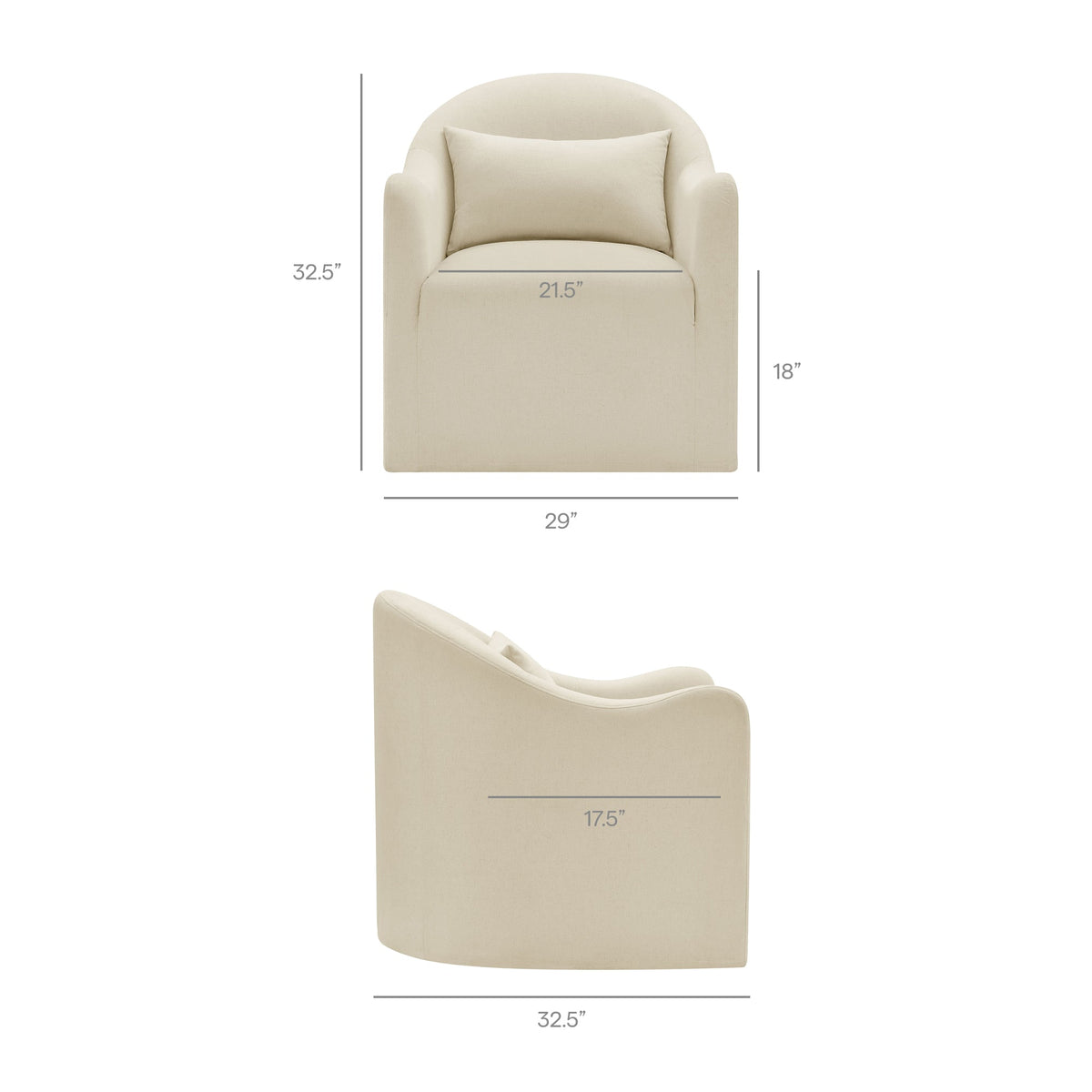 Bardot Linen Blend Accent Chair